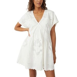 Free people Serenity Embroidered Mini Dress.